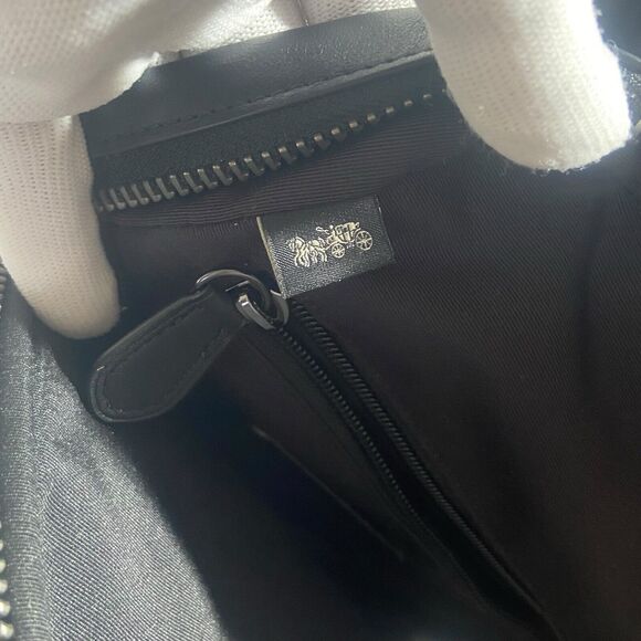 Coach Men Ethan Pack Crossbody Backpack Signature Leather Charcoal Black CV918 - Picture 10 of 13